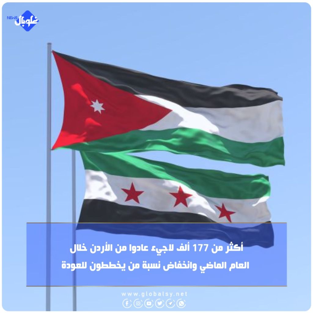 أكثر من 177 ألف لاجيء عادوا من الأردن خلال العام الماضي وانخفاض نسبة من يخططون للعودة