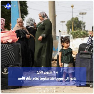 1.6 مليون لاجئ عادوا إلى سوريا منذ سقوط نظام بشار الأسد