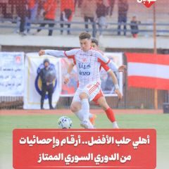 اهلي حلب الافضل.. أرقام وأحصائيات من الدوري السوري الممتاز