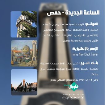 معلومات مميزة عن الساعةالجديدة في حمص