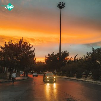 غروب الشمس من دمشق
