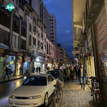 شارع الدبلان ليلاً في حمص